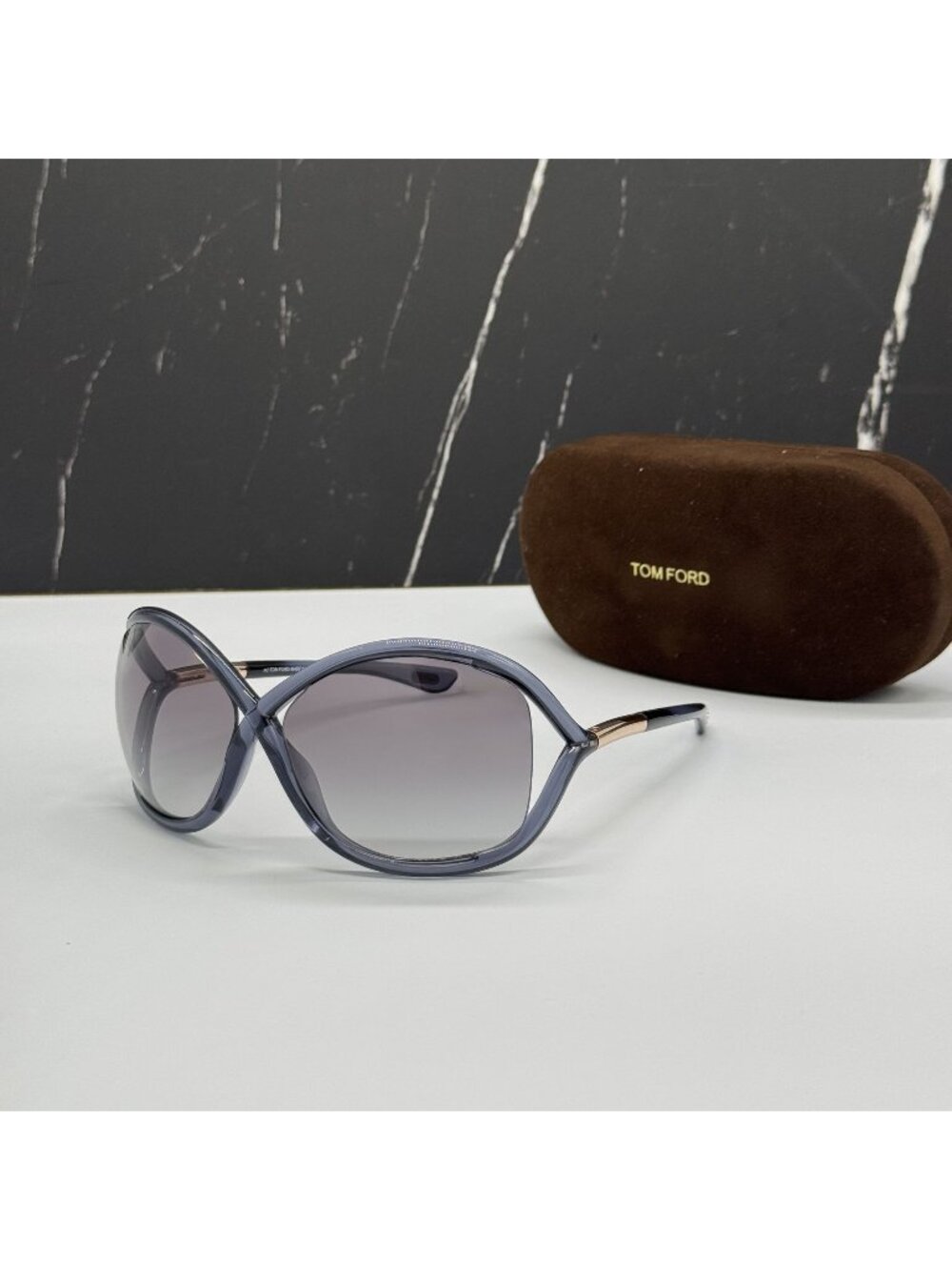 New Tom Ford Whitney FT0009 05B Gray Oversized Women Sunglasses TF0009